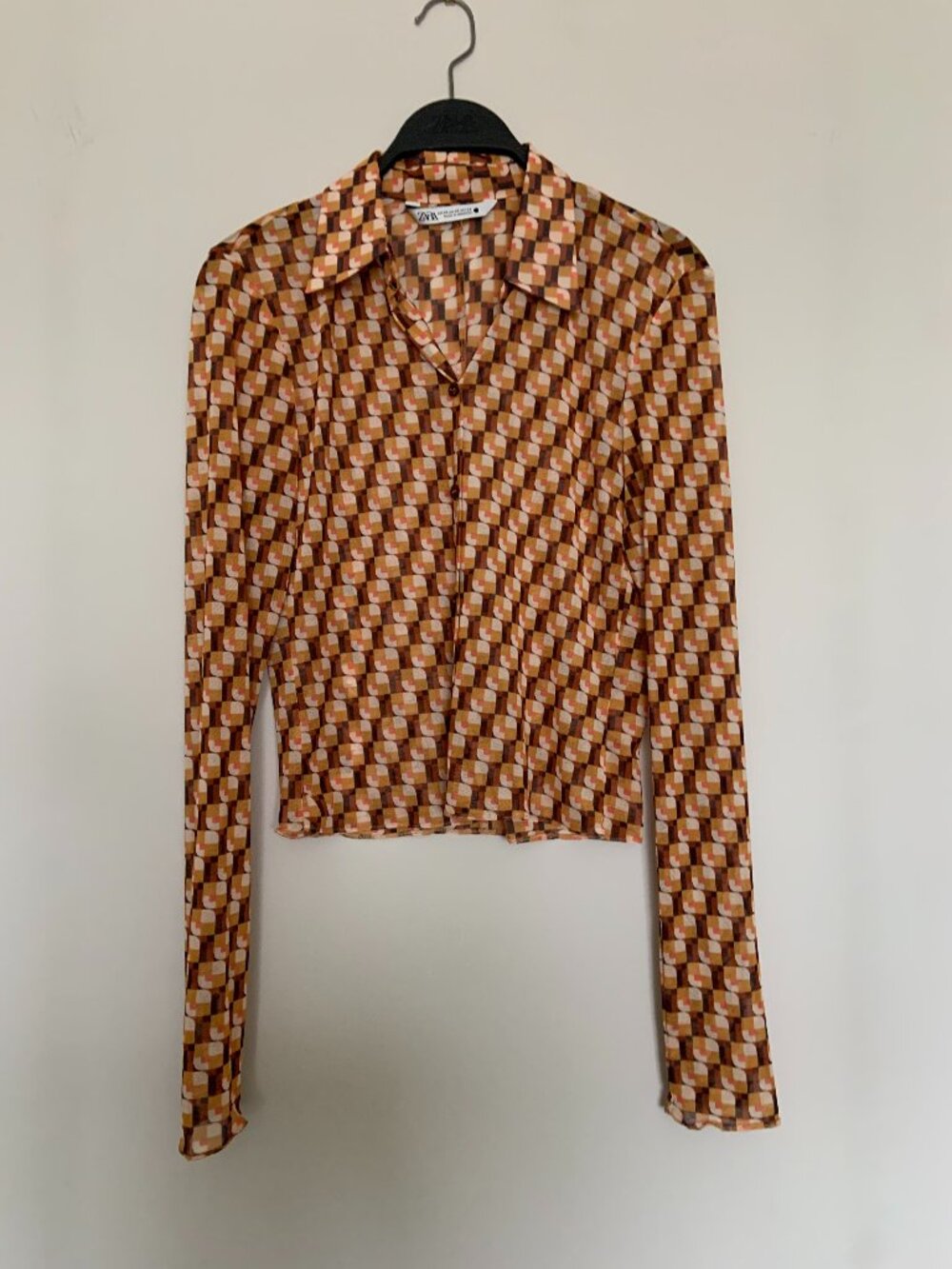 Zara mesh patterned shirt